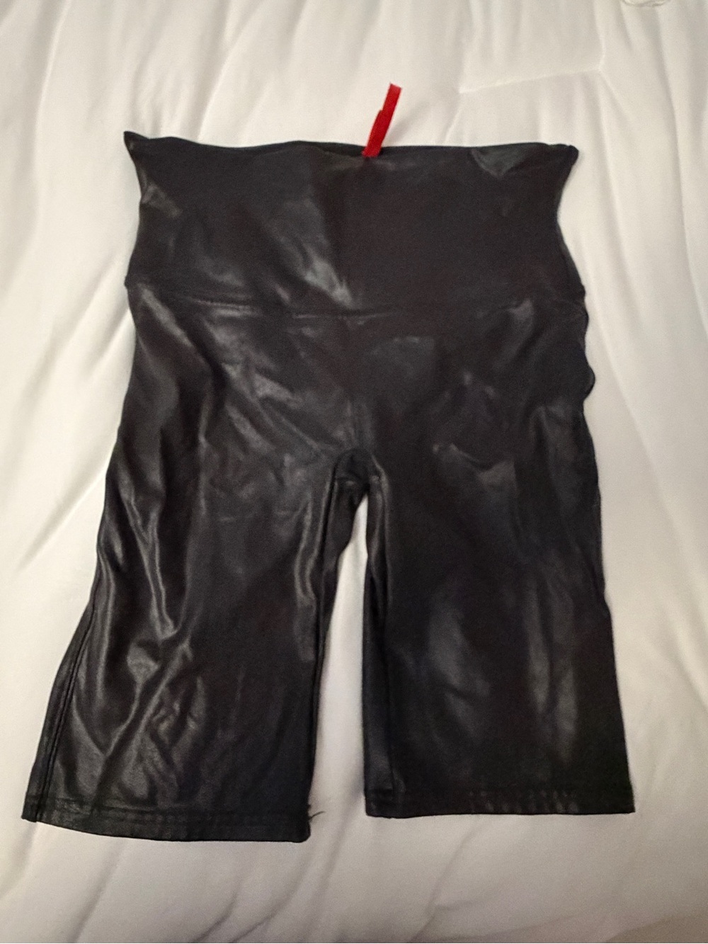 Spanx Leather Like Biker Shorts